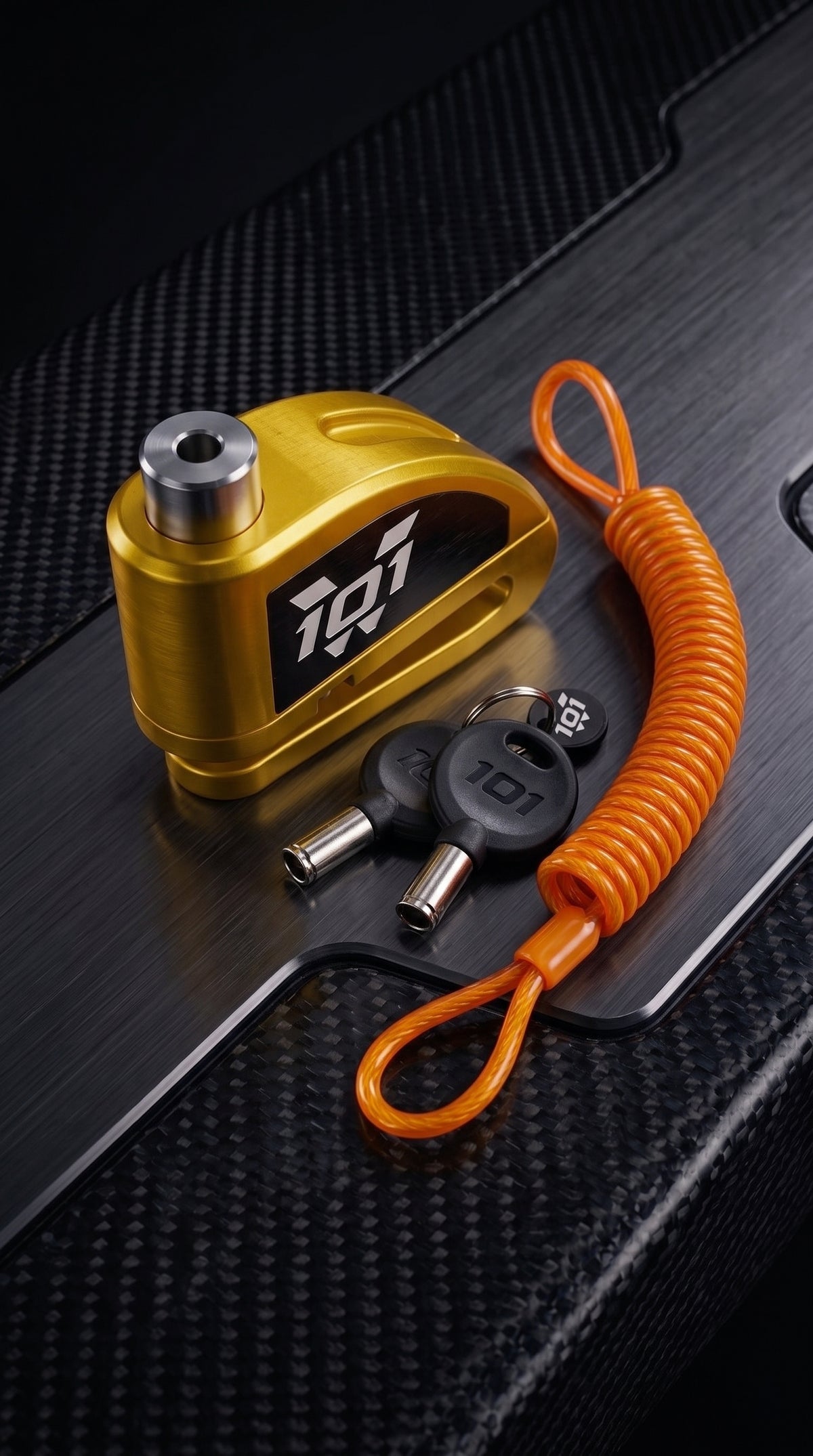 CANDADO DE DISCO CON ALARMA 101 Way - 110 dB Zinc Alloy